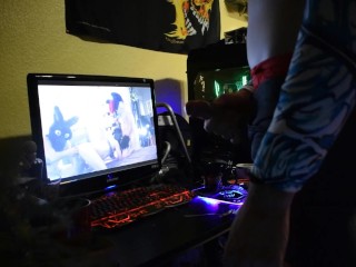Little Femboywolf Is Waching Porn And Cum In His Face Pt.2