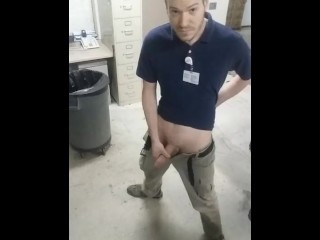 Hot Guy Jerks Off At Work And Cums