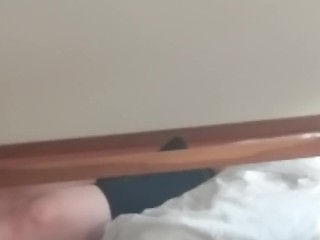 Sleeping Guy In A Hostel With A Big Boner